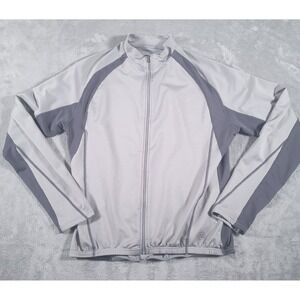 Novara‎ Cycling Jacket Adult XL Extra Large Light Gray Charcoal Full Zip Pockets